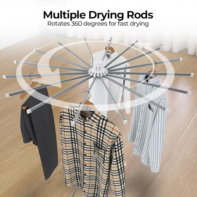 Dollate 4-Legged Clothes Drying Rack Foldable, Octopus-Shaped Portable Laundry - Image 5
