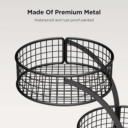 HBlife Makeup Organizer for Vanity, 3 Tier Metal Bathroom Countertop Organizers - Image 5