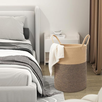 58L Cotton Rope Laundry Basket, Woven Basket - Image 6