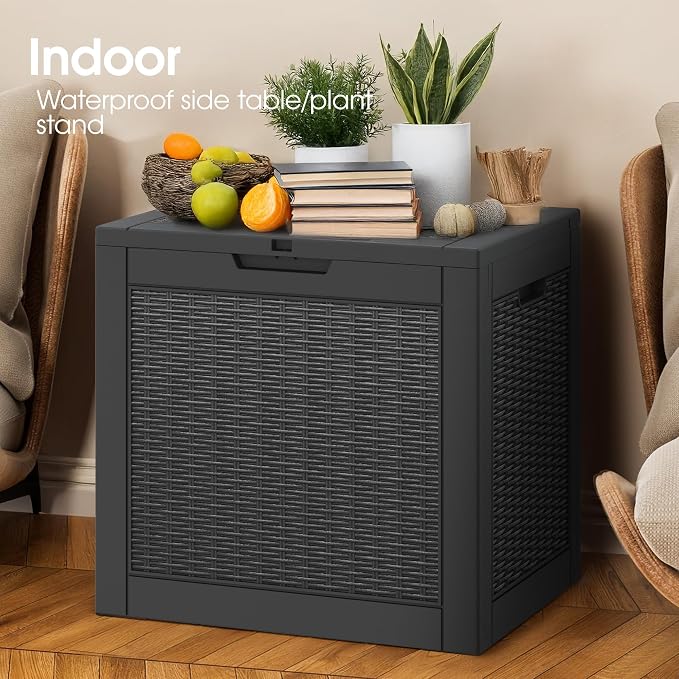 31 Gallon Outdoor Storage Deck Box Waterproof, Garden Tool, Backyard Cushion - Image 4