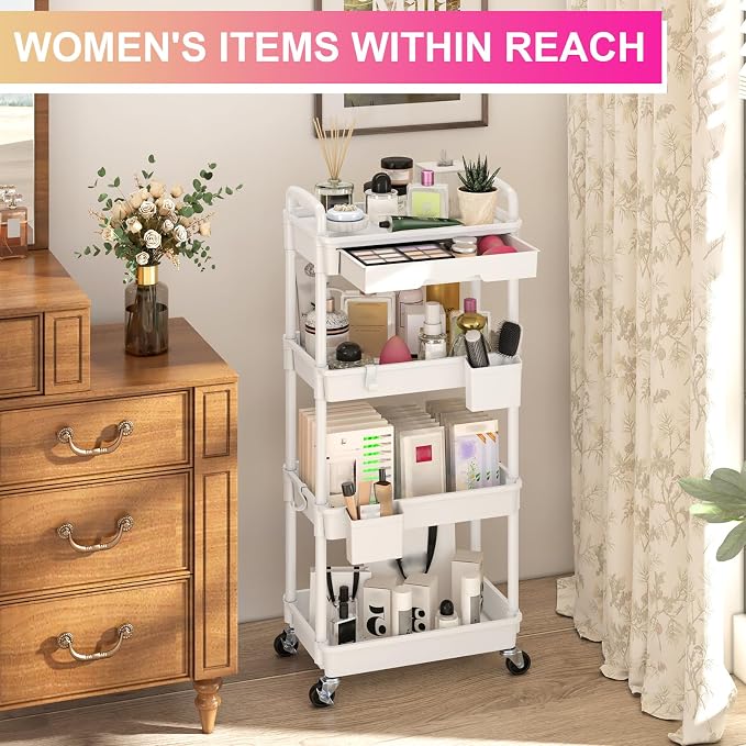 Goovilla 4 Tier Rolling Utility Cart Organizer - Image 5