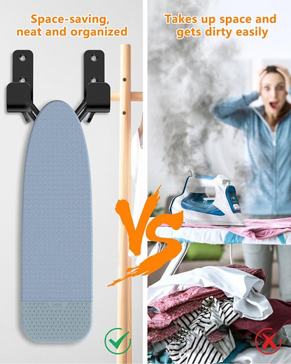 Ironing Board Wall Mount, Stainless Steel Ironing Board Hanger - Image 3
