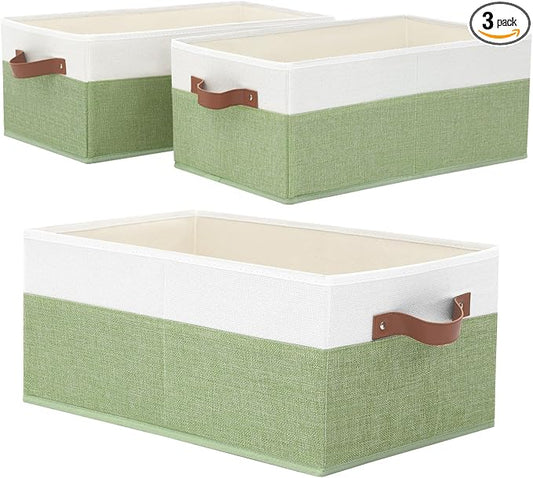 3 Pack Large Capacity Storage Bins Closet Organizer by Gowee