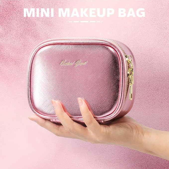 Small Makeup Bag with Led Mirror, Mini Travel Make up Bag 3 Light Modes - Image 5