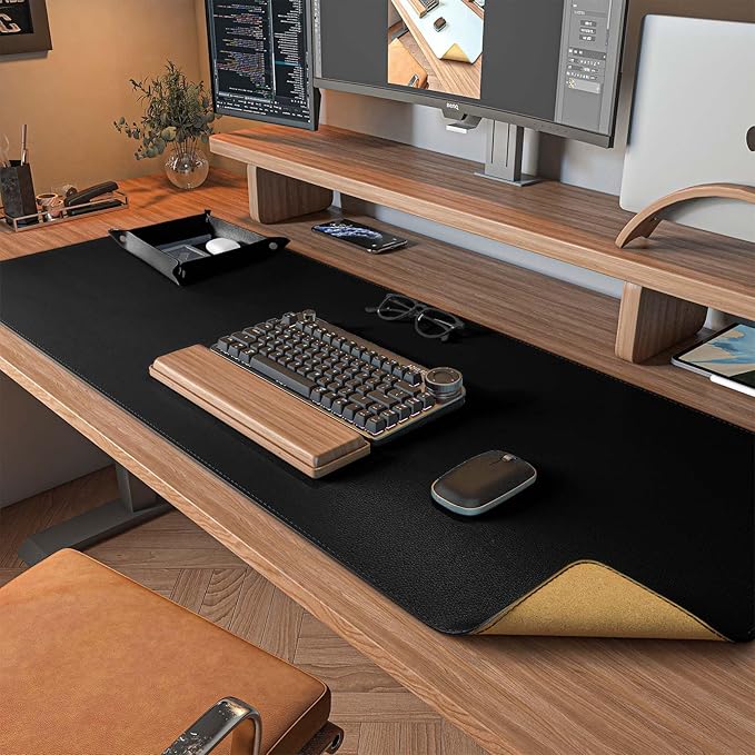 DAWNTREES Dual Sided Desk Mat, Leather Desk Pad, Cork Desk Mat Protector by PremiumDeskPadatDawnTrees