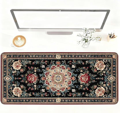 Vintage Persian Carpet Mouse Pad – Large Extended Desk Mat 35.43 x 15.75 in – by LEIWEIHOPE