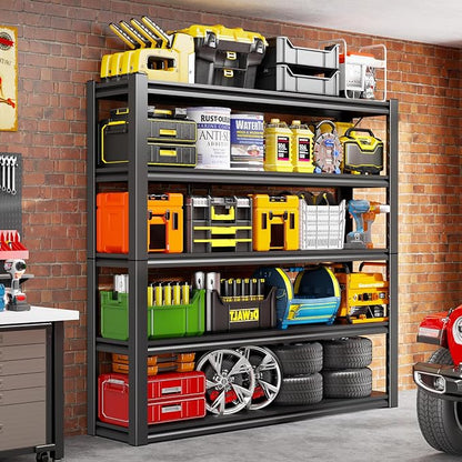72" H Garage Shelving, Heavy Duty Storage Shelves, 3000LBS Steel Shelving by SXJJAR