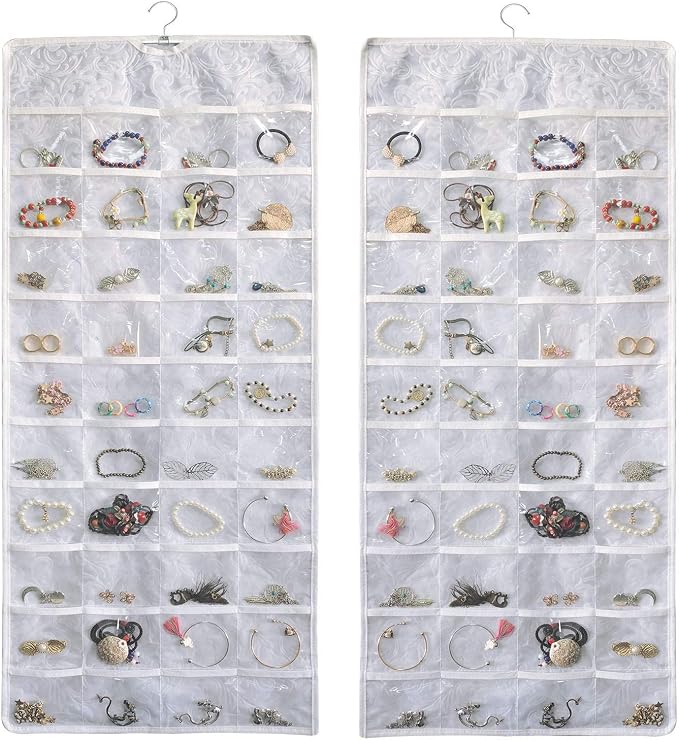 BB Brotrade Hanging Jewelry Organizer, Double-Sided Jewelry Storage Organizer by BB+Brotrade