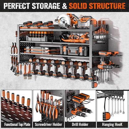 Large Power Tool Organizer Wall Mount, Heavy Duty Tool Organizer - Image 5