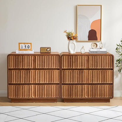 Turtle&Myrtle Fluted 3 Drawer Dressers - Image 6