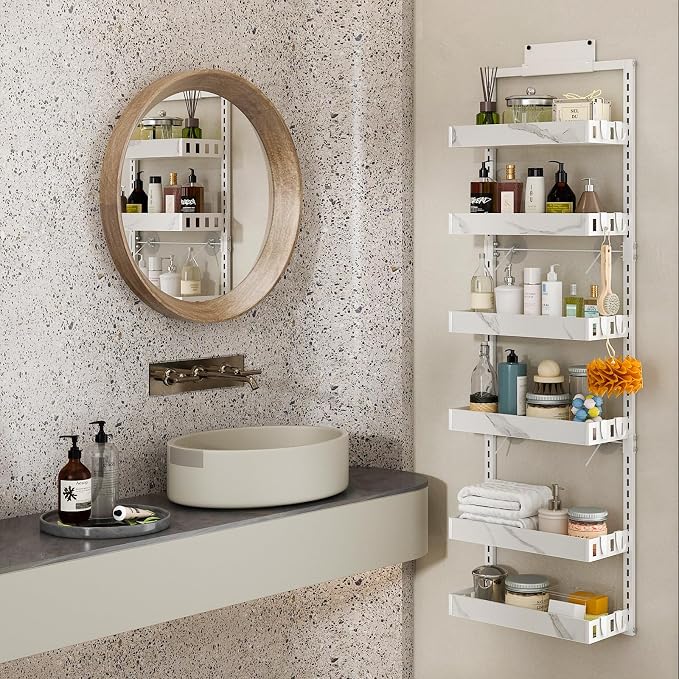 bukfen Over the Door Pantry Organizer, 6-Tier Adjustable Basket Kitchen Pantry - Image 6
