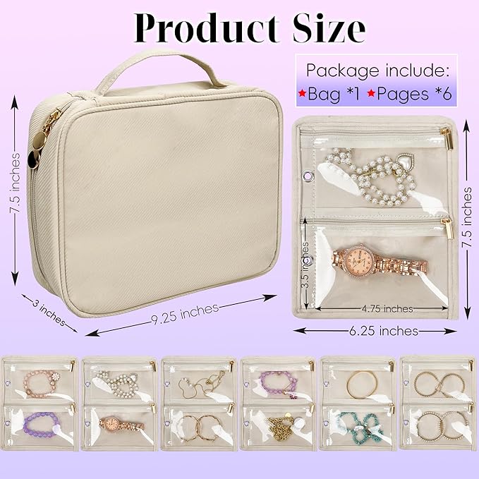 Travel Jewelry Organizer Case, Jewelry Bags - Image 2