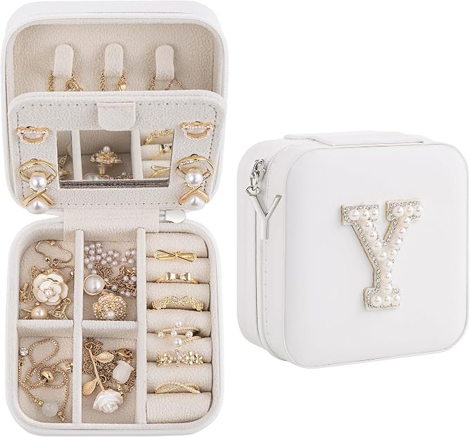 Birthday Gifts For Women, Initial Jewelry Box, Travel Jewelry Case, Gifts for by Unknown