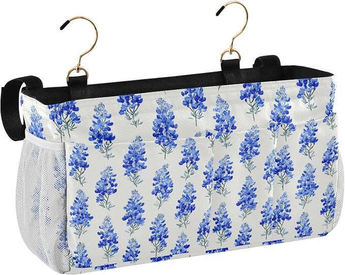 Watercolor Bluebonnets Bedside Caddy - Image 2