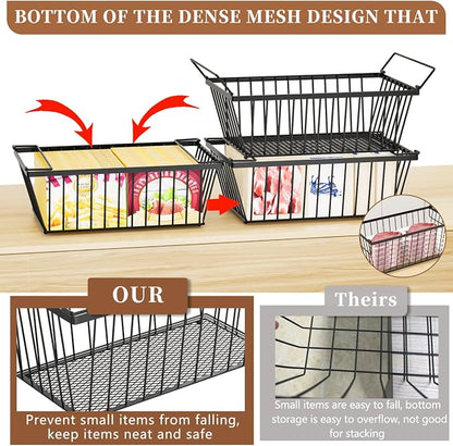 Freezer Organizer Bins ，Enhanced Leak-Proof Bottom，4 Pack Stackable Deep - Image 2