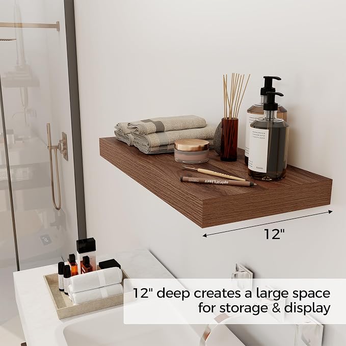 12 Inch Deep Floating Shelves, 24 x 12 Floating Shelf - Image 4