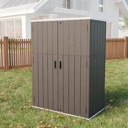 HOMSPARK Outdoor Storage Shed Weather Resistance, Patio Storage Cabinet - Image 4