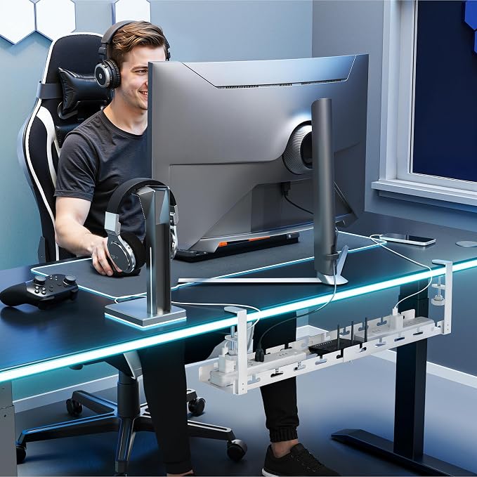 ARES WING 17"-28.7" Extendable Under Desk Cable Management Tray - Image 7