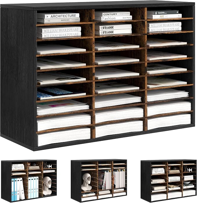 Literature Organizer 27 Slots Wooden Mailboxes by AlpeirDirect