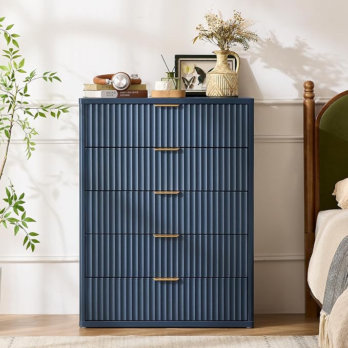 LEYAOYAO Fluted 5 Drawers Dresser - Image 5