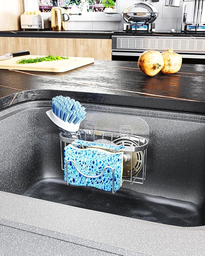 HapiRm Multifunctional Adhesive Kitchen Sink Organizer - Image 6