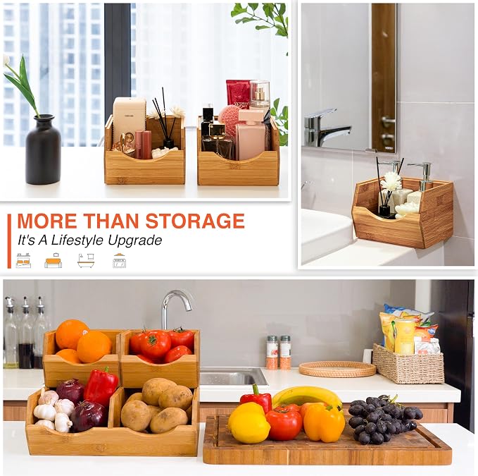 HOMESTEAD Bamboo Pantry Storage Bins - Image 3