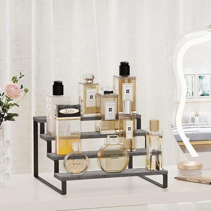 YINMIT Wooden Display Riser Stand, Tiered Perfume and Cologne Organizer Stand - Image 2