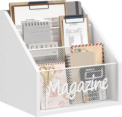 Magazine Holder, Wood Magazine Rack Floor, Mail Organizer Countertop, Magazine by Yatiney