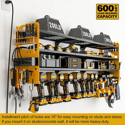 12 Cordless Drill Holder Large Power Tool Organizer Wall Mount - Image 7