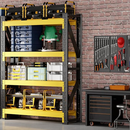48" W Garage Shelving, 4-Tier Heavy Duty Storage Shelves Unit by Unknown