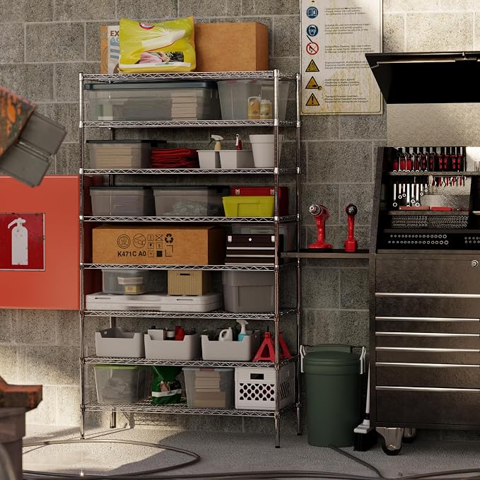 21" Deep x 48" Wide x 86" Height Wire Shelving Kit | 8-Tier | NSF Commercial - Image 7