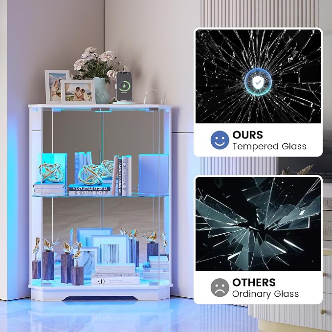 Corner Display Cabinet Set of 2 - Image 7