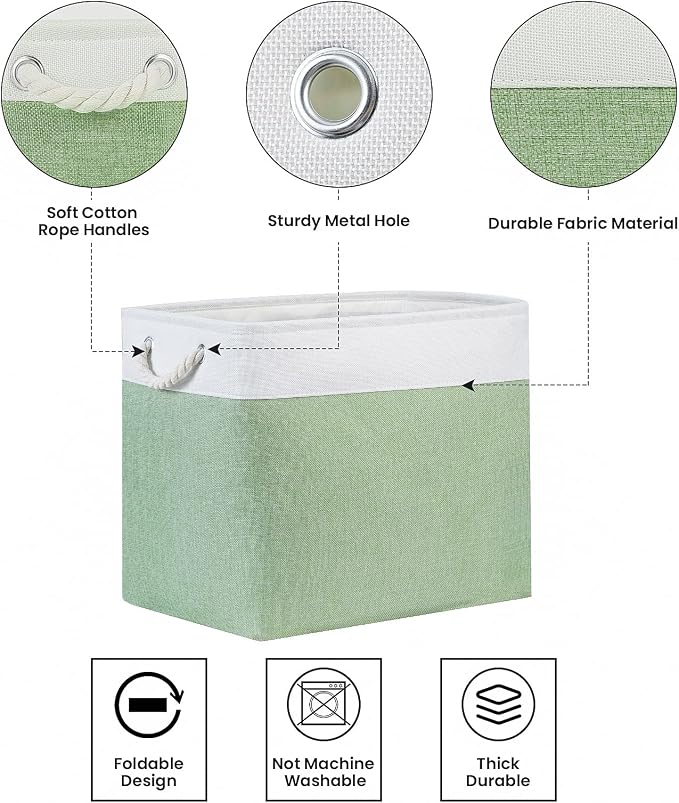 Bidtakay Large Storage Baskets for Nursery Toy Organizer Collapsible Organizing - Image 8