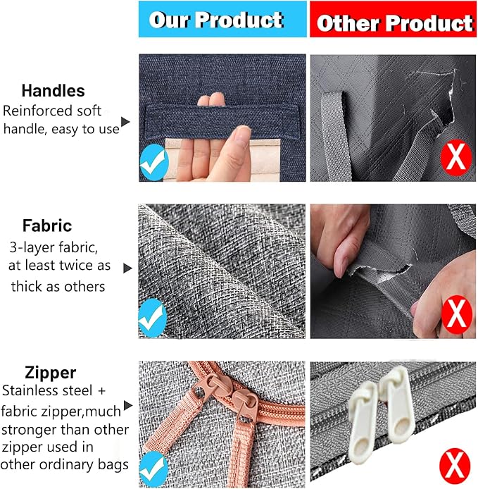 Large Storage Bags, Stackable Clothes Storage Bins - Image 3