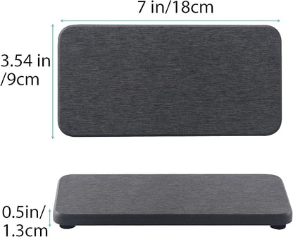 2 Pcs Water Absorbing Stone Trays, Kitchen/Bathroom Sink Soap Dish, Diatomite - Image 3