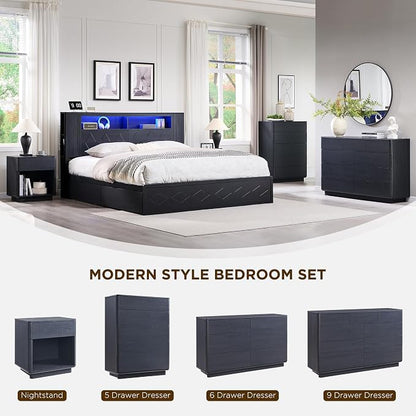 ACCOHOHO Modern 6 Drawer Dresser - Image 3