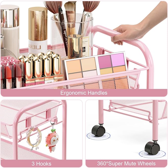 TOOLF 4 Tier Rolling Utility Cart - Image 5