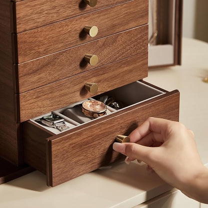 Black Walnut Wooden Jewelry Box, Wood Jewelry Organizer - Image 7