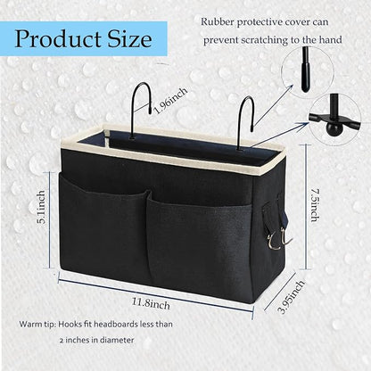 Bedside Caddy Bedside Hanging Storage Basket Multi-Function Organizer Caddy - Image 2