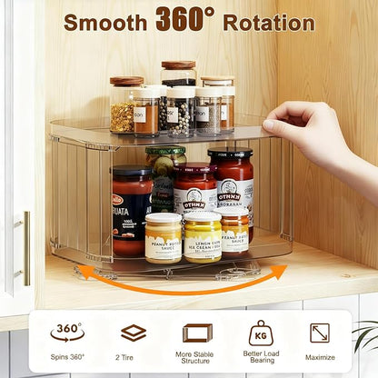 FIRJOY Lazy Susan Organizer for Cabinet, Countertop - Image 4