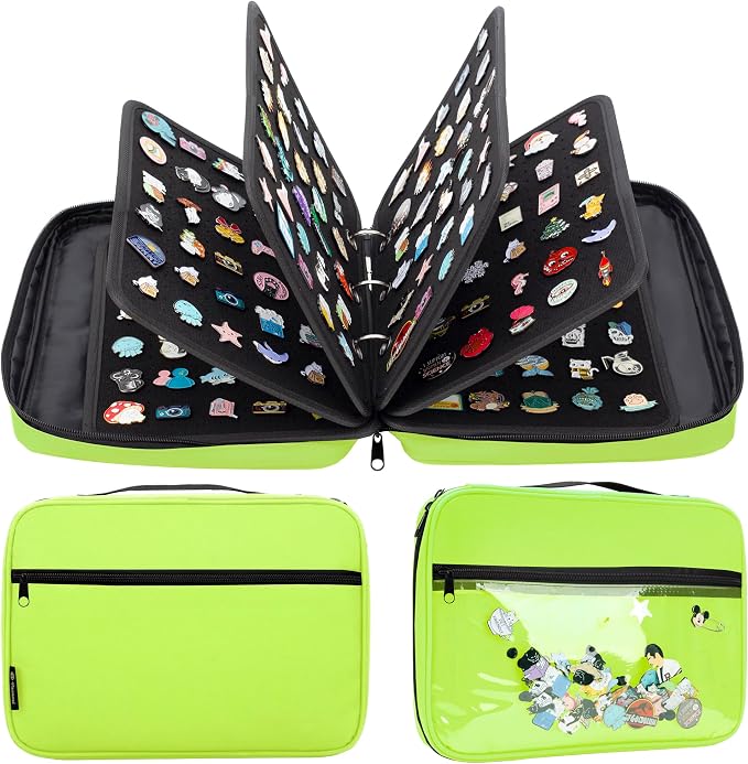 Enamel Pin Display Pages Pin Carrying Case, Pins Collection Storage Organizer by PACMAXI