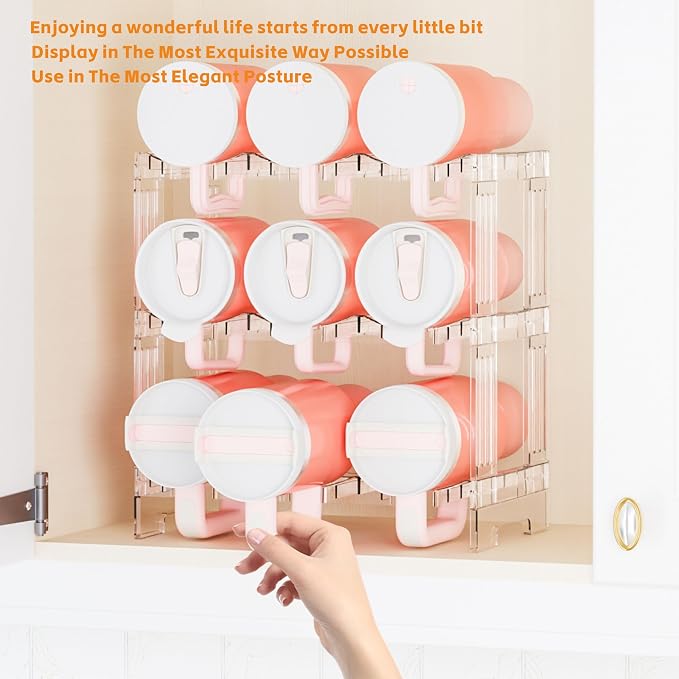 Yieach Stackable Water Bottle Organizer - Image 2