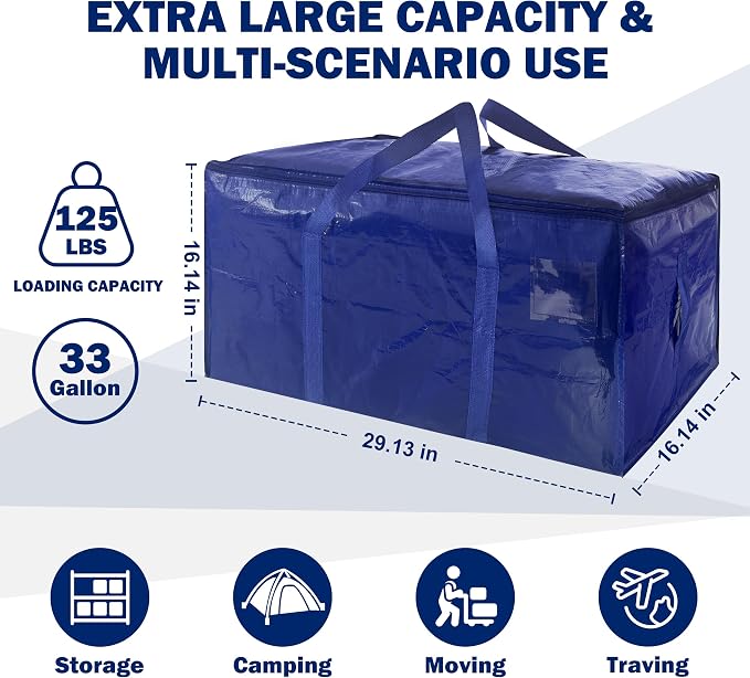 4 Pack Extra Heavy Duty Large Moving Bags - Image 2