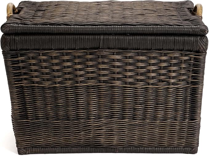 The Basket Lady Lift-Off Lid Wicker Storage Basket, 24.5 in L x 18 in W x 17.5 - Image 2