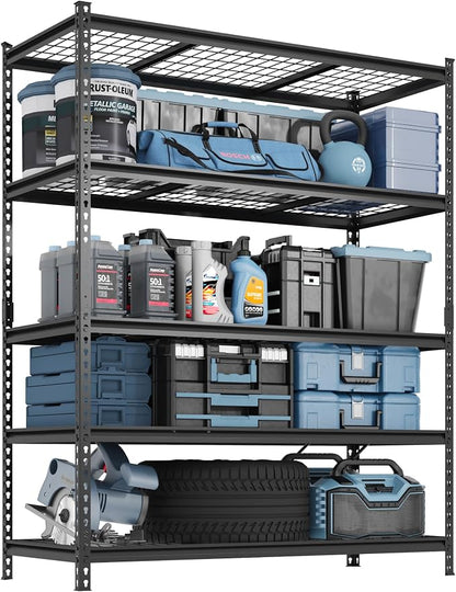 FLEXIMOUNTS Garage Shelving, Heavy Duty Shelving 2000 lbs, 5-Tier Garage by FLEXIMOUNTS