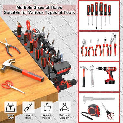 2Pcs Metal Screwdriver Organizer, Wall Mount Plier Organizer Hammer Holder - Image 3