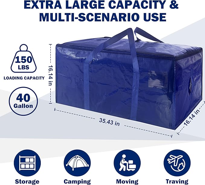 8 Pack Extra Heavy Duty Large Moving Bags - Image 2