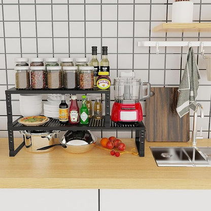 Expandable Cabinet Shelf Organizer Storage Spice Rack Shelves - Image 4