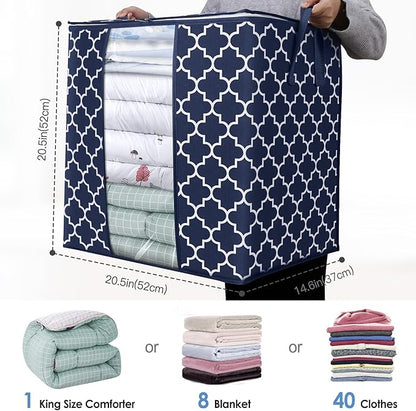 WISELIFE Storage Bags 2 Pack/100L Large Blanket Clothes Organization and - Image 2