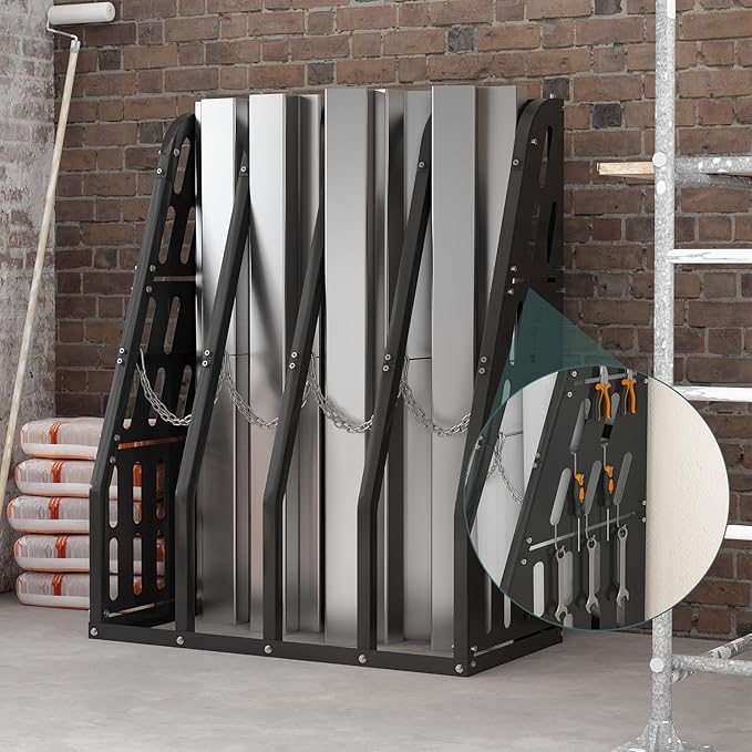 Vertical Bar Rack 1500 LB Capacity, 4 Bays Storage Rack 47" W x 24" D x 60" H - Image 2